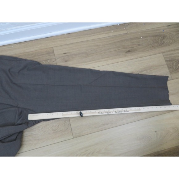 Peter Millar Dress Pants Mens 38x32 Gray Virgin Wool Stretch Flat Front Trousers - Picture 9 of 10